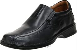 Clarks menn svart skinn clarks herre escalade step loafer 8N86P2928 Svart lær