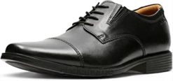 Clarks menn svart tilden caps for menn oxford clarks 8N86P2244 Svart lær