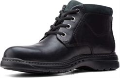 Clarks menn svart tumlet skinn clarks herre un brawley up boot 8N86P1224 sort tumlet skinn