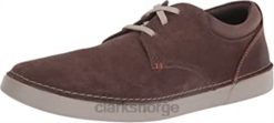 Clarks menn taupe semsket clarks menns gereld-sneaker 8N86P1059 taupe semsket skinn