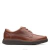 Clarks menn un abode ease mørkt tan leather clarks mørk tan leather 8N86P5479 mørkt brunt skinn