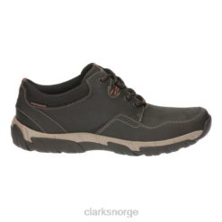 Clarks menn walbeck edge clarks svart skinn 8N86P4503 Svart lær