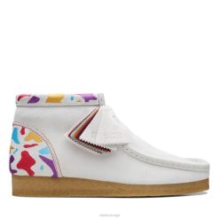 Clarks menn wallabee støvel hvit combi clarks hvit kombi 8N86P6773 hvit kombi