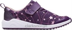 Clarks unisex aeon late eldre tekstilsko lilla combi clarks 8N86P356