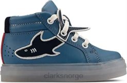Clarks unisex blå clarks cla flarescalehi t mellomblått skinn 8N86P928 blå