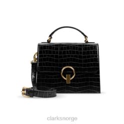 Clarks unisex cabana luna black croc clarks 8N86P4302 svart krokodille