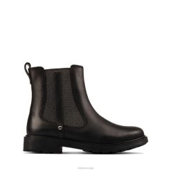 Clarks unisex clarks astrol ortoddler svart skinn svart skinn 8N86P5786 Svart lær