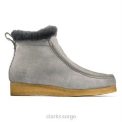 Clarks unisex clarks blå grå semsket wallabee frost 8N86P4169 blågrå semsket skinn
