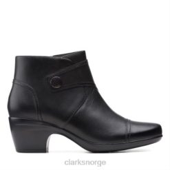 Clarks unisex clarks emily calle svart skinn 8N86P4122 Svart lær