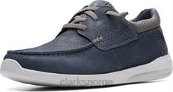 Clarks unisex clarks gorwmoc marine nubuck 8N86P866 marineblå nubuck