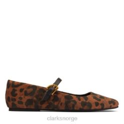 Clarks unisex clarks leopard semsket skinn ren tbar 8N86P4337 leopard semsket skinn