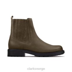 Clarks unisex clarks mørk oliven skinn orinoco2 mid 8N86P4137 mørkt olivenskinn