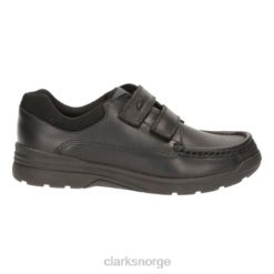 Clarks unisex clarks obie play inf f fit svart skinn 8N86P4994 Svart lær