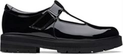Clarks unisex clarks prag brill ungdom skinnsko svart patent 8N86P2690