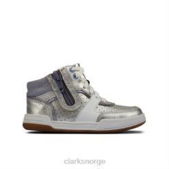 Clarks unisex clarks sølv skinn fawn peak fst f passform 8N86P4561 sølv skinn