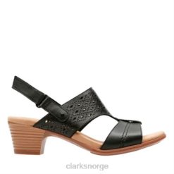 Clarks unisex clarks svart skinn valarie mindi 8N86P4265 Svart lær