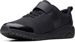 Clarks unisex clarks svarte aeon tempo ungdomstrenere i tekstil 8N86P962