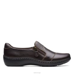 Clarks unisex cora harbor mørkebrunt skinn clarks mørkebrunt skinn 8N86P6253 mørkebrunt skinn