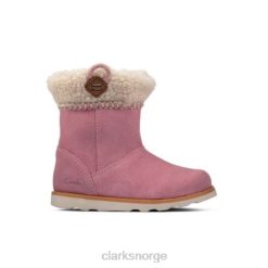 Clarks unisex crown loop inf g fit rosa semsket clarks 8N86P4558 rosa semsket skinn