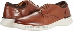 Clarks unisex donaway vanlig mørk tan skinn clarks 8N86P1414 mørkt brunt skinn
