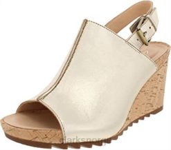 Clarks unisex flex stitch svart skinn clarks champagne metallisk skinn 8N86P381 champagne metallisk skinn