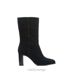 Clarks unisex karamo mid clarks svart semsket skinn 8N86P4189 svart semsket skinn