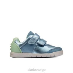 Clarks unisex rex quest fst g fit clarks mellomblått skinn 8N86P4703 mellomblått skinn