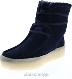 Clarks unisex svart semsket wallabee cup hi svart semsket skinn clarks 8N86P116 svart semsket skinn