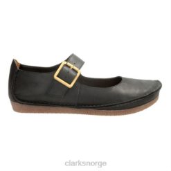 Clarks unisex svart skinn clarks janey juni 8N86P4067 Svart lær