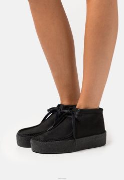 Clarks unisex svarte clarks wallabee cup uformelle snørebånd 8N86P6928 svart