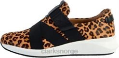 Clarks unisex un rio stropp skinnsko leopard print clarks 8N86P1198