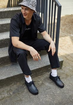 Clarks unisex wallabee uformelle blonder svarte clarks 8N86P7118 svart