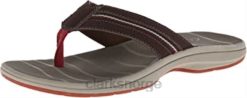 Clarks unisex whelkie beach flip flop brown clarks 8N86P1782 brun