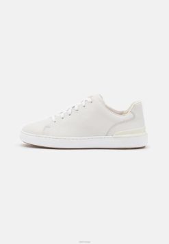 Clarks unisex white court lite blondesko clarks 8N86P7100 hvit